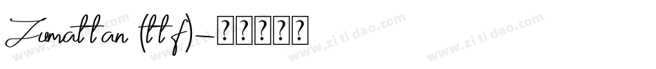 Zumattan (ttf)字体转换